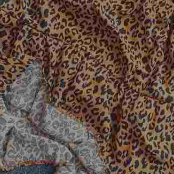 All Over Leopard Print Bishop Sleeve Dress - Picture 7 of 7